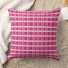 Pink Window Pane Zeitgenössische Ausgabe Kissen