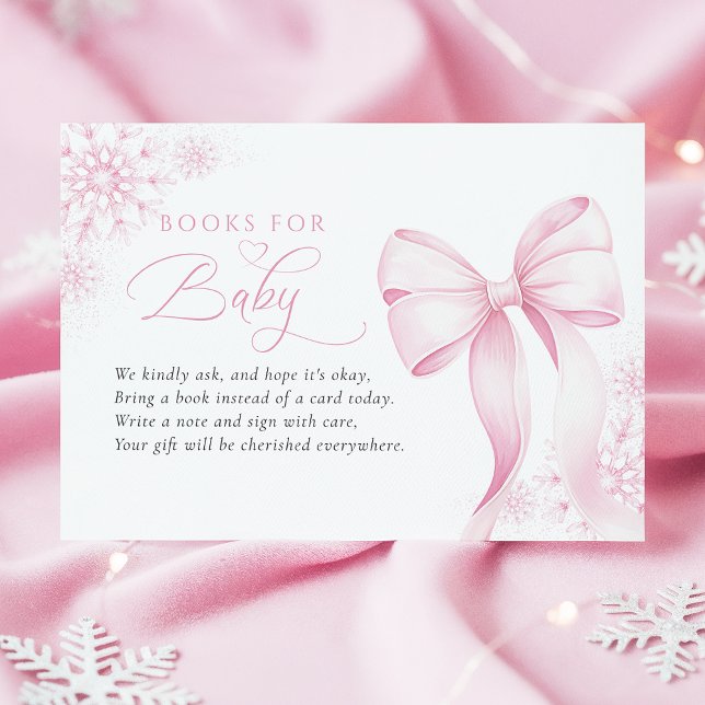 Pink Winter Baby Duschbücher für Baby Begleitkarte (Von Creator hochgeladen)