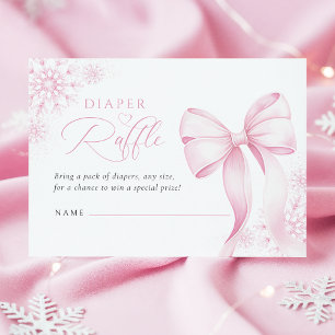 Pink Winter Baby Duschkabine Windelwanne Begleitkarte