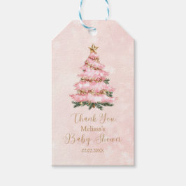 Pink Winter Baby Its Cold Outside Baby Shower Geschenkanhänger
