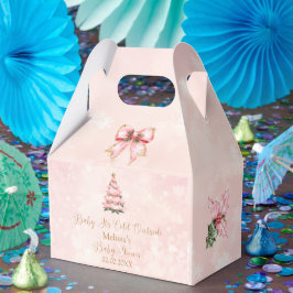 Pink Winter Baby Its Cold Outside Baby Shower Geschenkschachtel