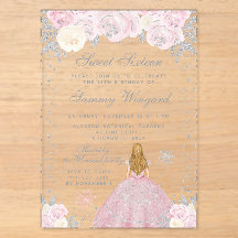 Pink Winter Blonde Hair Princess 16 . Geburtstag