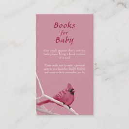 Pink Winter Kardinal Bird Baby Dusche Buchungsanfr Begleitkarte