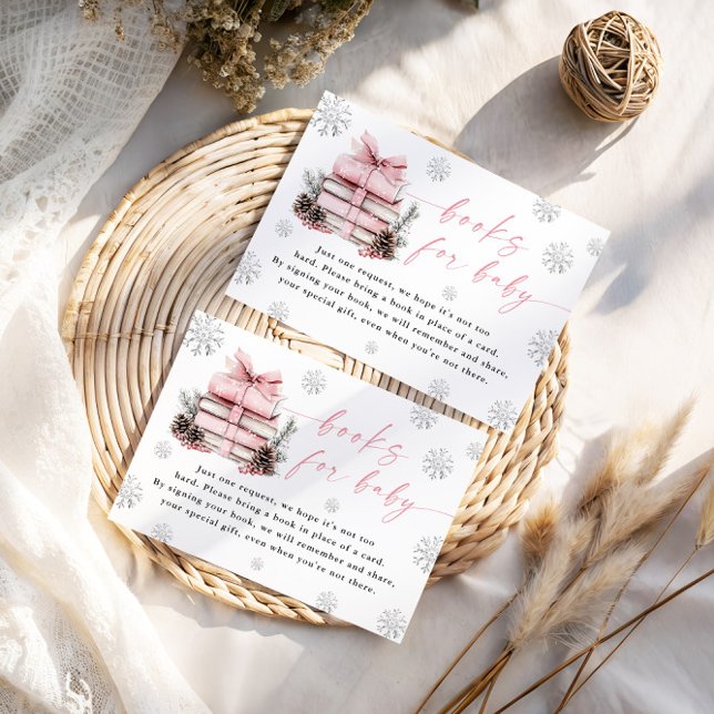 Pink Winter New Chapter Begins Books For Baby Card Begleitkarte (Von Creator hochgeladen)