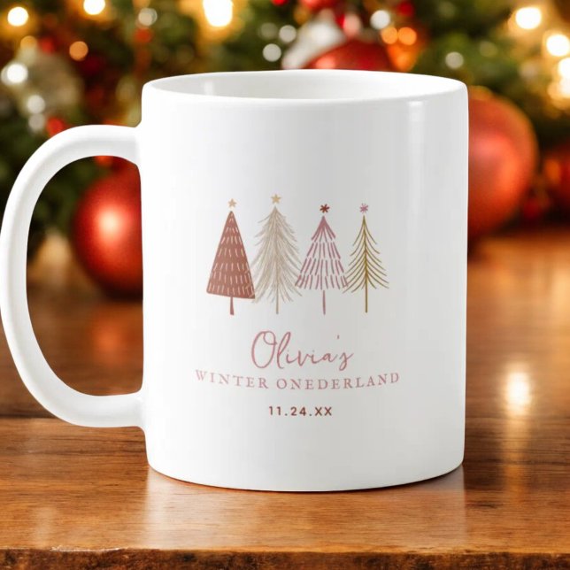 Pink Winter Onderland Girl 1. Gefallen Kaffeetasse (Von Creator hochgeladen)