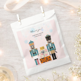 Pink Winter Snowflakes Nutcracker Baby Dusche Geschenktütchen