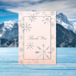 Pink Winter Wonderland Baby Dusche Danke