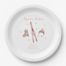 Pink Winter Woodland Après Bébé Ski Baby Shower 