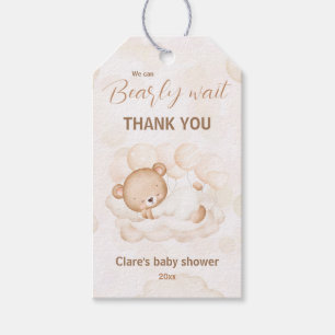 Pink wir können frühzeitig abwarten Baby Dusche Ge Geschenkanhänger