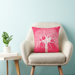 Pink Wirbel Tree Love Bird wählt Farbkissen aus Kissen