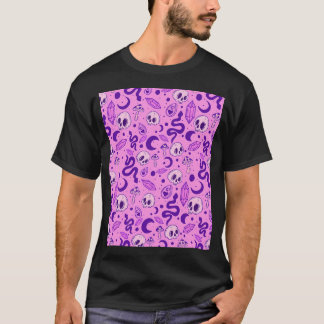 Pink Witchy Pattern T-Shirt