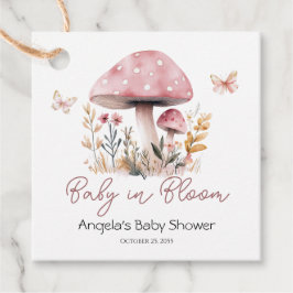 Pink Woodland Mushroom Kinderdusche Geschenkanhänger