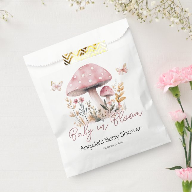Pink Woodland Mushroom Kinderdusche Geschenktütchen (Versiegelt)