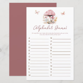 Pink Woodland Pilz Baby Dusche Alphabet