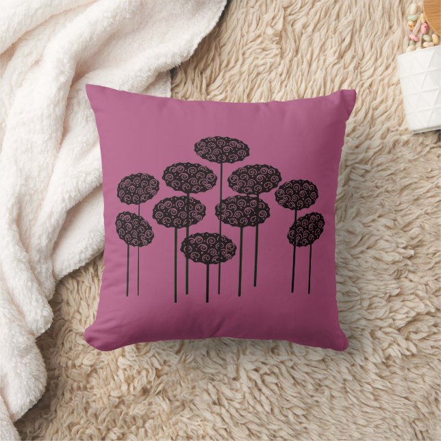 Pink Woodland Tree Kissen (Decke)