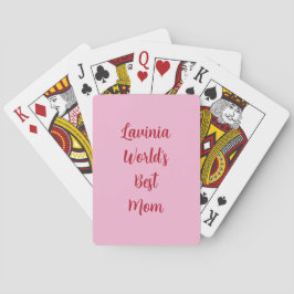 Pink World's Best Mom Card Deck Spielkarten
