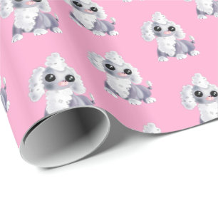 Pink Wrapping Paper mit Baby Pet Dog Geschenkpapier