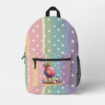 Pink, yellow and Green Stripes with polka dots
