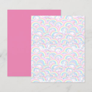 Pink Yellow Aqua Rainbows Stars Scrapbook Paper