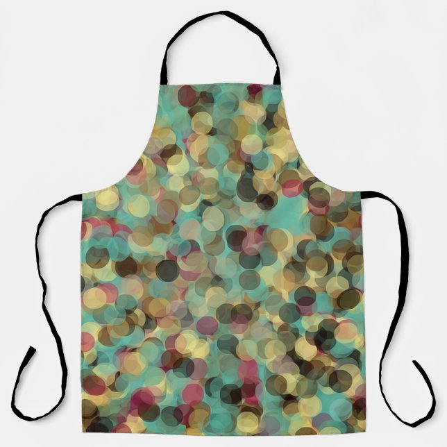 pink yellow green and blue circle pattern abstract schürze (Vorderseite)