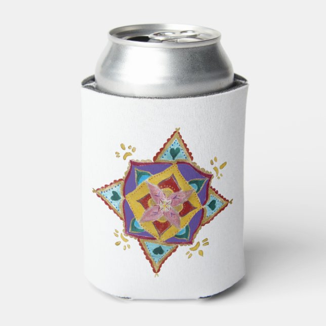 Pink Yellow Mandala Dosenkühler (Kanne Vorderseite)