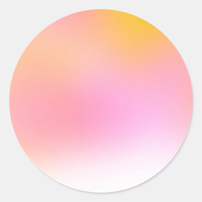 Pink Yellow Pastel Custom Trendy Runder Aufkleber (Vorderseite)