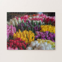 Pink Yellow White Tulip Floral Bouquet