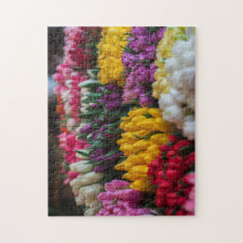 Pink Yellow White Tulip Floral Bouquet
