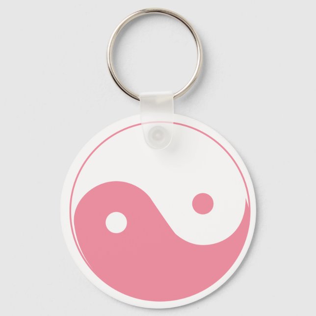 Pink Yin-Yang-Symbol Schlüsselanhänger (Vorderseite)