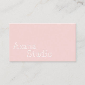 Pink Yoga Business Name Card Telefonnummerkarte