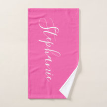 Pink Yoga Mat personalisiertes Monogramm Yogatuch