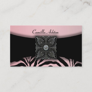 Pink Zebra Business Cards Visitenkarte
