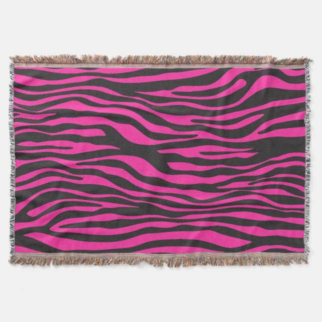 Pink Zebra Decke (Vorderseite)