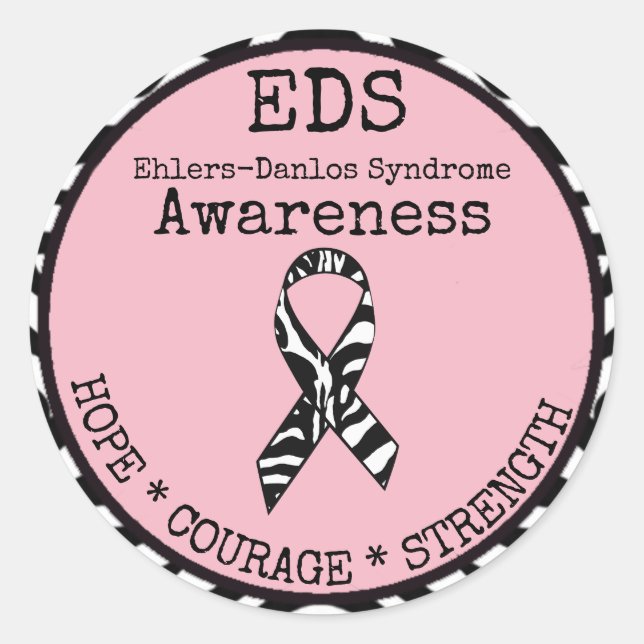 Pink Zebra Hope & Strength EDS Sticker (Vorderseite)
