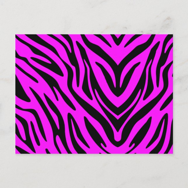 Pink Zebra Postkarte (Vorderseite)