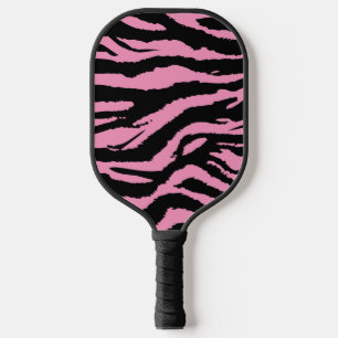 Pink Zebra Print Animal Muster Pickleball Schläger
