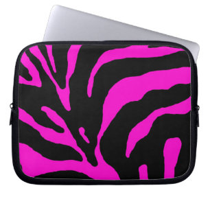 Pink Zebra Stripe Animal Print Laptopschutzhülle