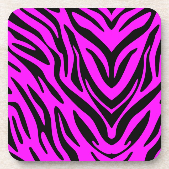 Pink Zebra Untersetzer (Vorderseite)
