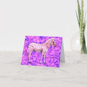 Pink Zebra Valentine Feiertagskarte