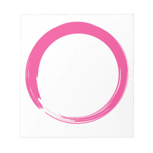 Pink Zen Symbol / Enso Circle Notizblock