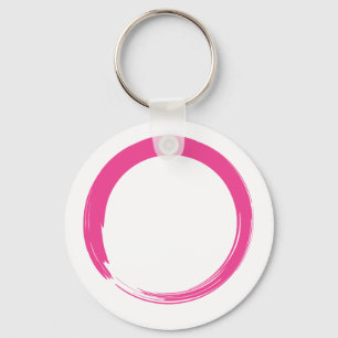 Pink Zen Symbol / Enso Circle Schlüsselanhänger