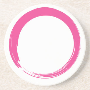 Pink Zen Symbol / Enso Circle Untersetzer