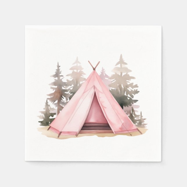 Pink Zent Event Party Napkin Serviette (Vorderseite)