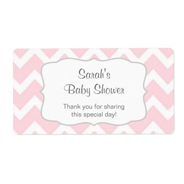 Pink Zickzack Wasserflasche oder bevorzugen Sie an (Vorne)