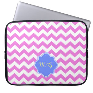 Pink Zickzack Zigzag Muster Laptopschutzhülle