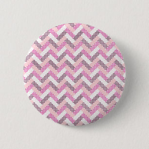 Pink Zig Zag Quilt Muster Geschenke für sie Button