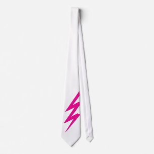 Pink Zigzag Blitz Bolt Novelty Party Neck Tie Krawatte