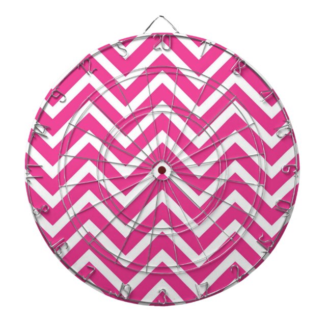 Pink Zigzag Zickzack Muster Dartscheibe (vorne)
