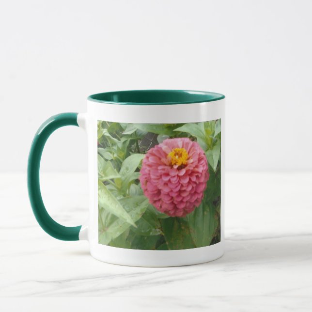 Pink Zinnia Tasse (Links)