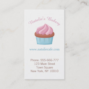 Pink Zuckerguss Cupcake Patisserie Visitenkarte